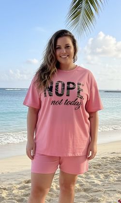 Fashion Nova ( Nope Not Today ) Camouflage Military, Print, 2 Piece Top And Bottom Set Size 1X Large 