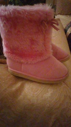 Pink girl boots