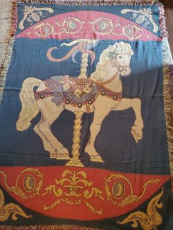 Woven Carousel Throw Blanket 