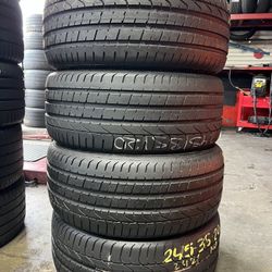 20” Tires Semi New Pirelli Pzero 245/35/20 With Free Installation $400