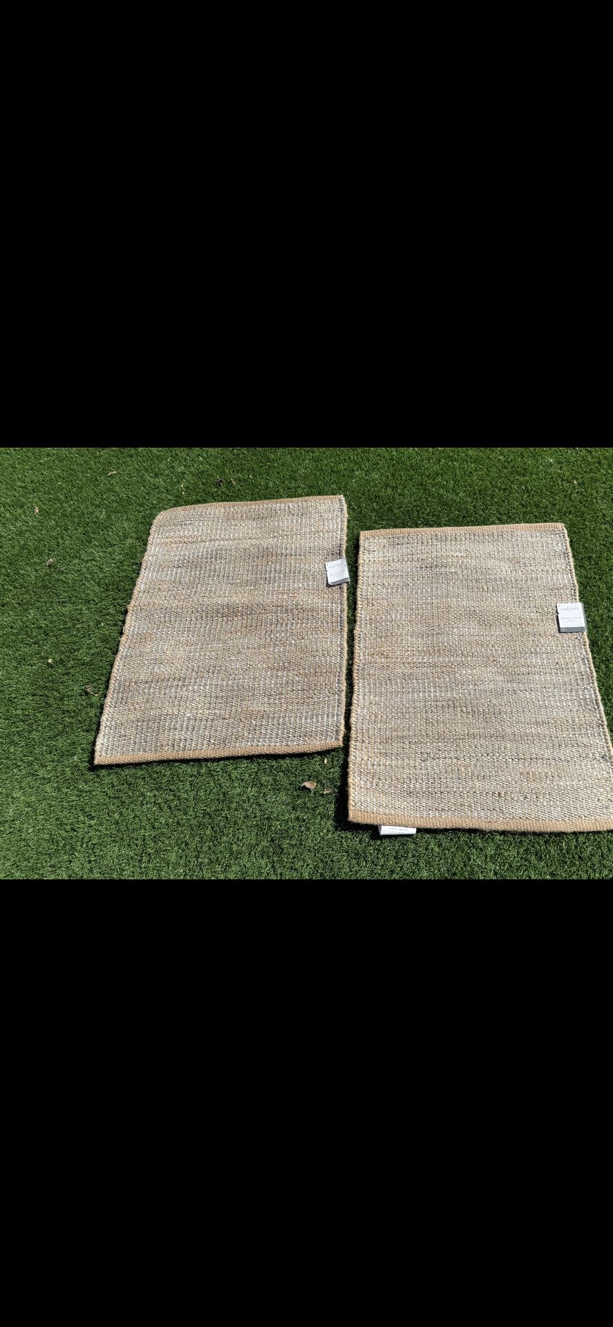 (2) New World Market Cotten Blend Rugs