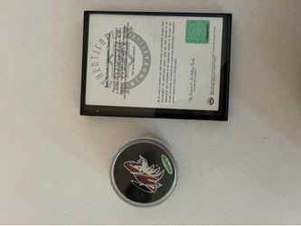 Autographed puck