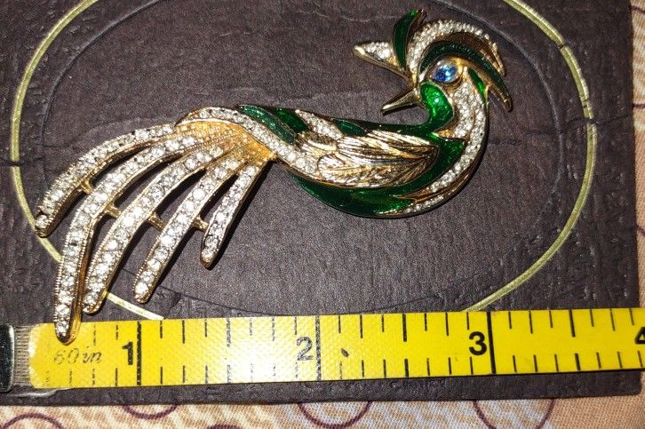Vintage Peacock Brooch