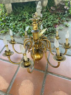 Vintage brass 8 light candelabra