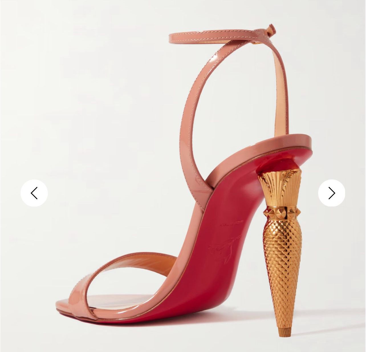 CHRISTIAN LOUBOUTIN Lipqueen 100 patent nude sandals