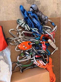 Climbing gear - including unopened rope