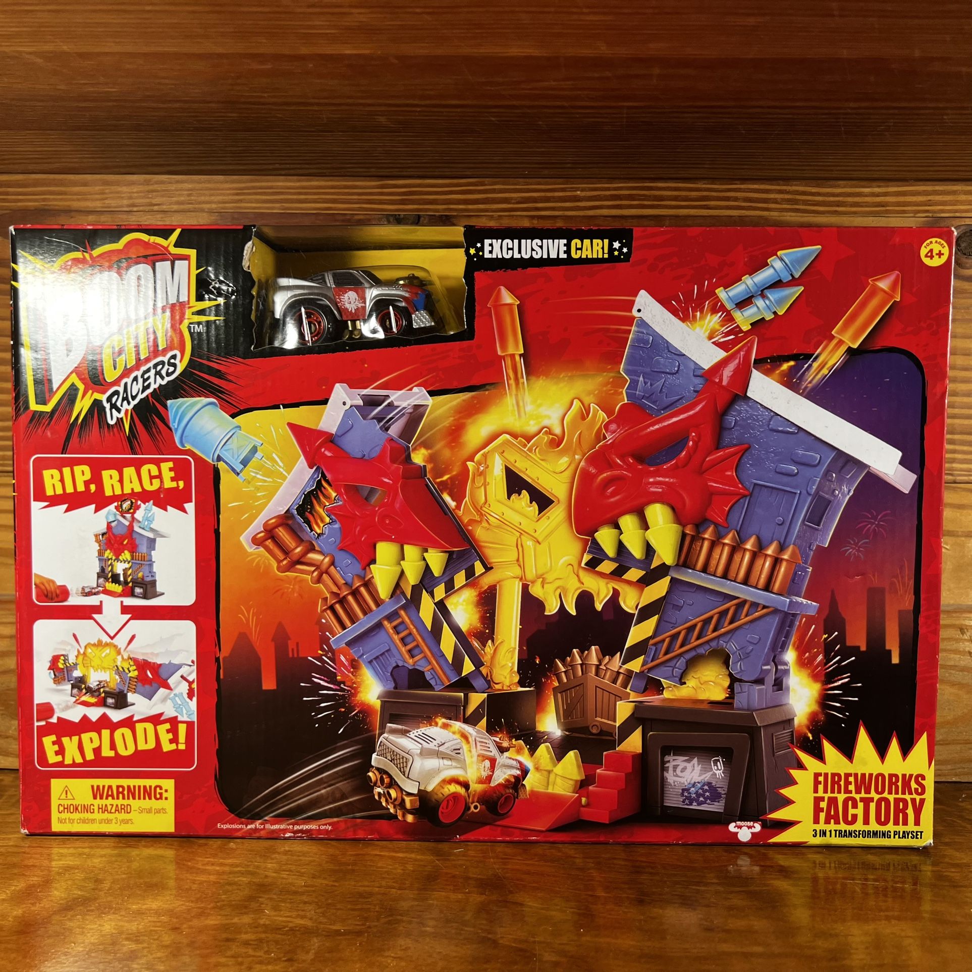 Boom City Racers Fireworks Factory Playset Toy Gift RIP Car Race Explode 4+