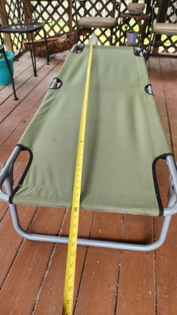 2 Used Folding Camp Cots, 72"L × 24"W, Sold Together