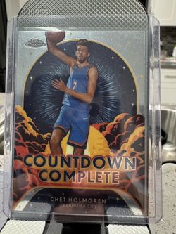 2025 Topps Chrome Basketball Chet Holmgren Countdown Complete #CC4 OKC Thunder