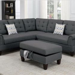 Sectional Sofa + Ottoman