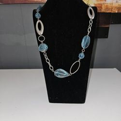 Aqua Blue and Silver Belt 