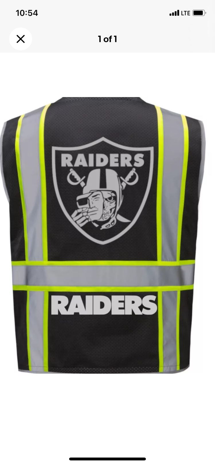 Hi Vis Safety Work Vest Oakland/Las Vegas Raiders Vest Custom Reflective Work Vest Size M-4XL For Work. Construction Safety Warehouse Vest. Black Vest