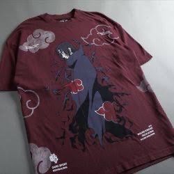 Large Darcsport Naruto Itachi Shirt In Cherry Wine