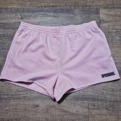 NEW PINK Victoria's Secret high rise ivy fleece sweat shorts classic fit XXL