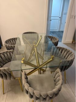 Like new glass table + chairs and computer desk with computer need these items gone ASAP!