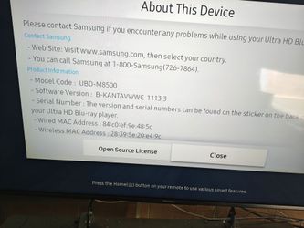 Samsung uhd player UBD m8500