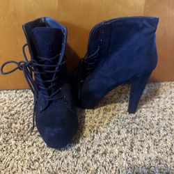 Blue Suede Heels