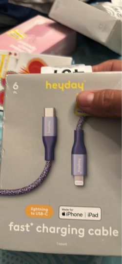 Heyday 6ft Lightning to USB-C Fast Charging Cable