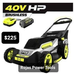 RYOBI 40V HP BRUSHLESS 20IN CORDLESS BATTERY WALK BEHIND PUSH MOWER WITH 6.0AH BATTERY AND CHARGER 