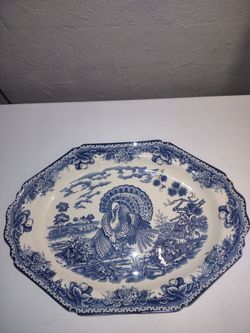 Large Vintage Thanksgiving Dinner Serving Platter