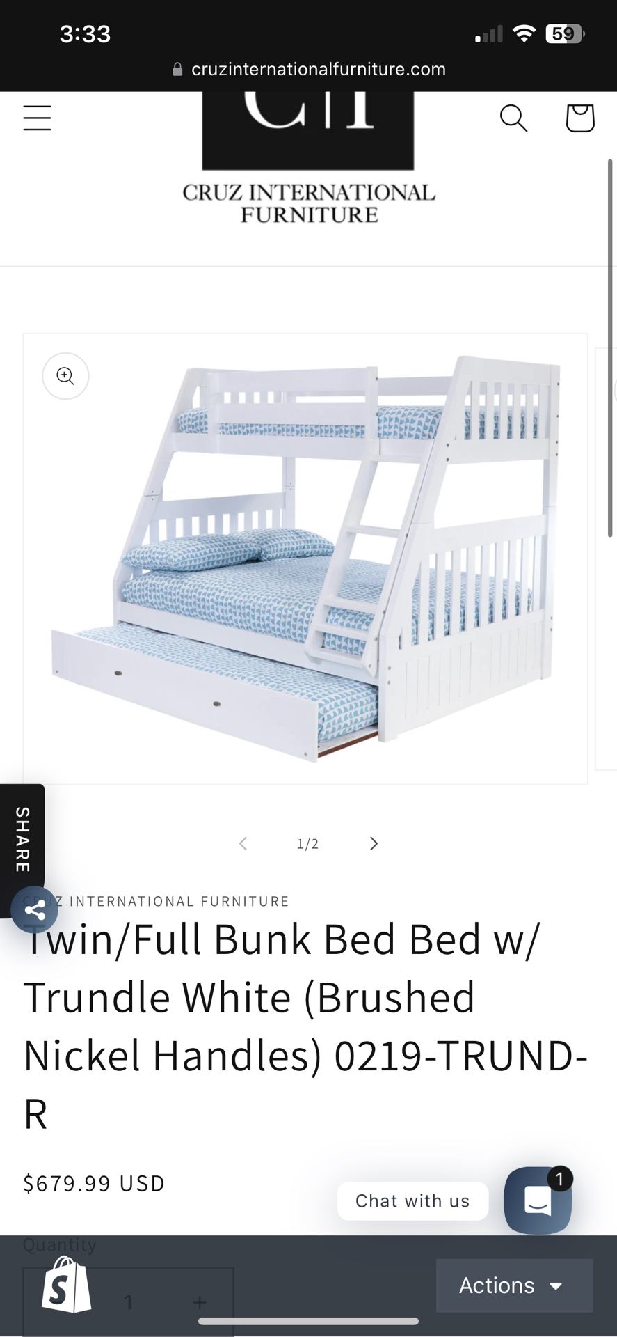 New White Bunk Bed Twin Bed Over Full Bed And Trundle
