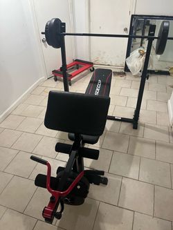 SDECOP Adjustable Weight Bench with Rack