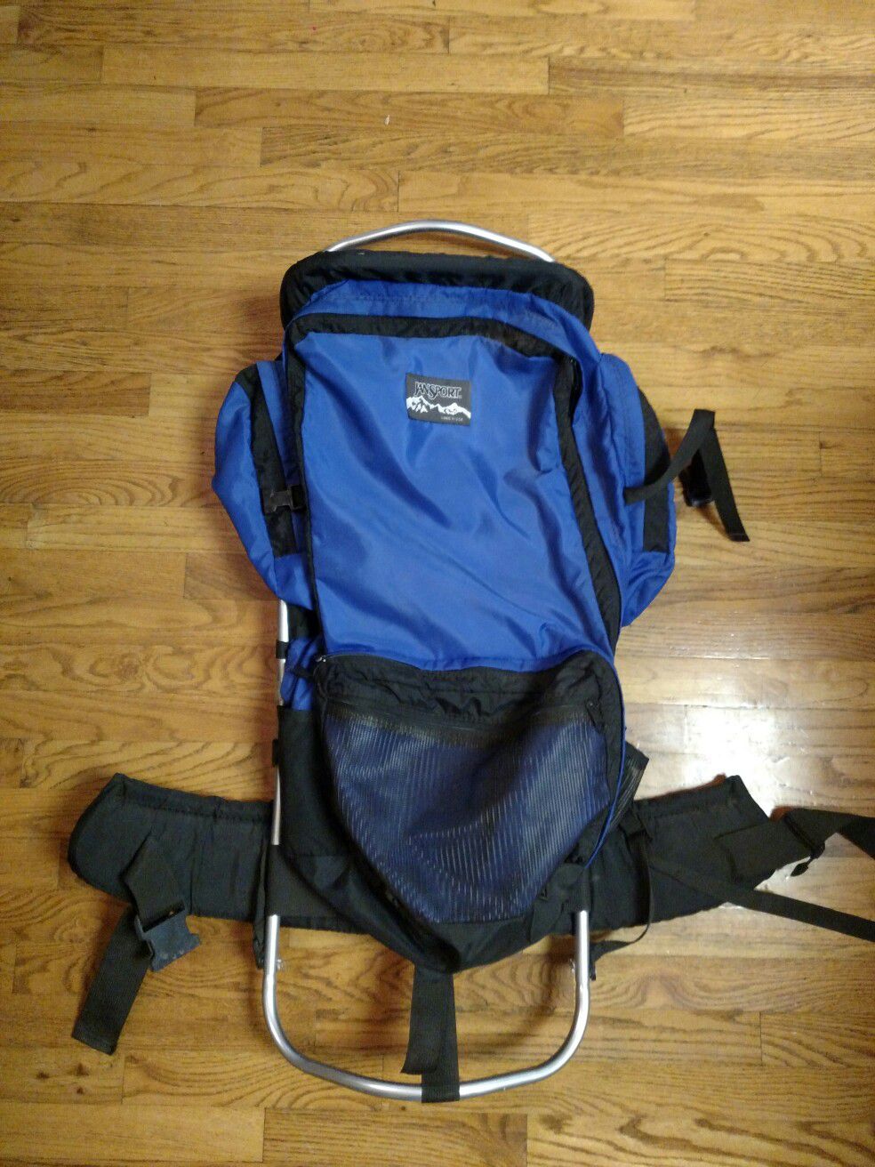 Vintage Jansport Hiking Backpack, External Frame, Blue