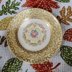Vintage Floral  Gold Design Plates