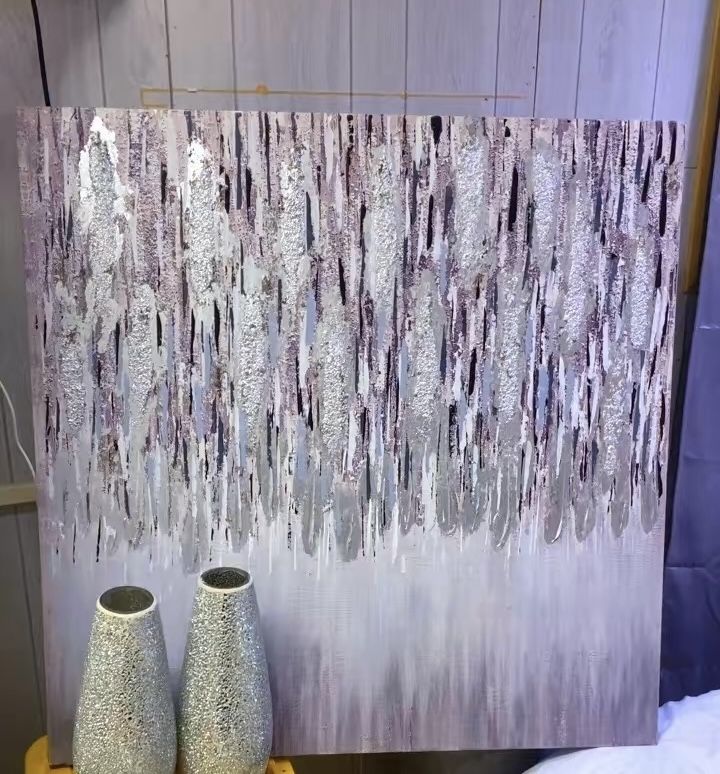 2 Vases And Large Canvas Obo