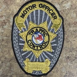 Motor Officer, Traffic Badge Patch