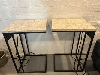 Powered End Tables with USB Chargers