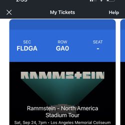 Rammstein Tickets Floor General Tonight 9/24