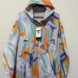 Nike Mens Windrunner Repel Jacket Rainbow Size Large  FZ4752-043 