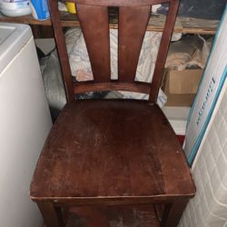 4 Bar Height Wood Chairs