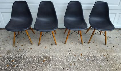 Set of 4 Black Dining Chairs-AVAILABLE