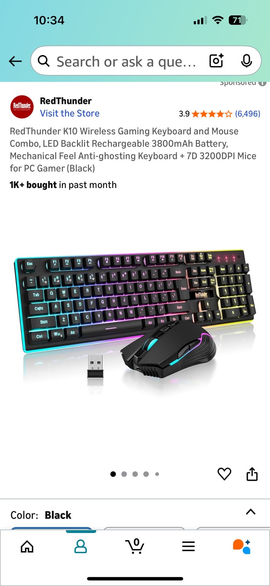 Red Thunder Keyboard And Mouse