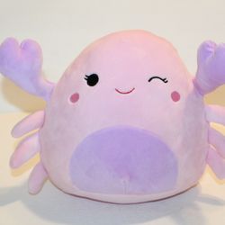 Squishmallow Cosmina Pink Crab Stuffed Toy Size 8” NEW