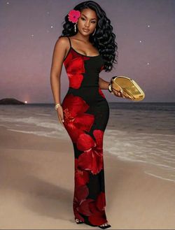Long spaguetti strap dress