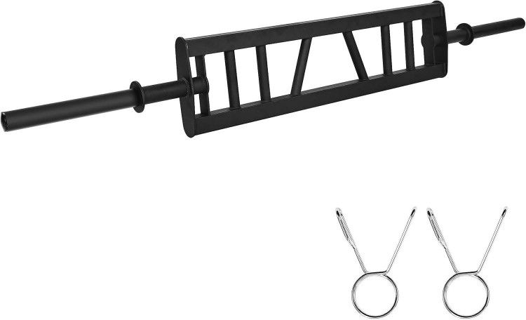 Multi Grip Barbell – Swiss Bar, American Bar with 3 Positions for Angled Neutral Grip Pressing Lifting Curls, 7 Feet Long