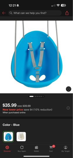 Flybar Swurfer Coconut Toddler Swing - Blue