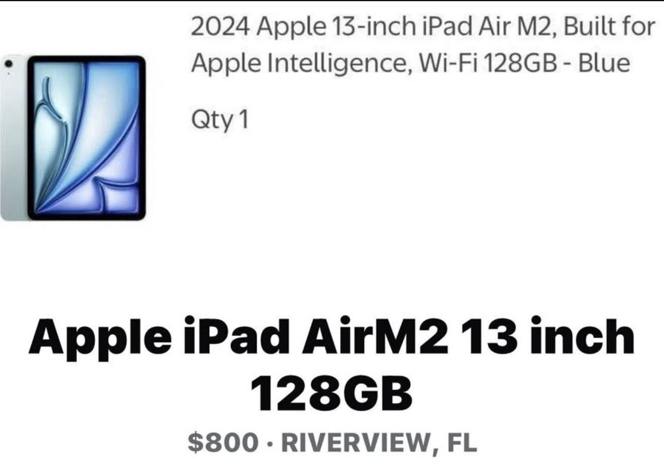 iPad Air M2 13 Inch