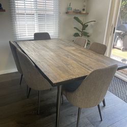 Real Wood Dining Table and (6) Chairs