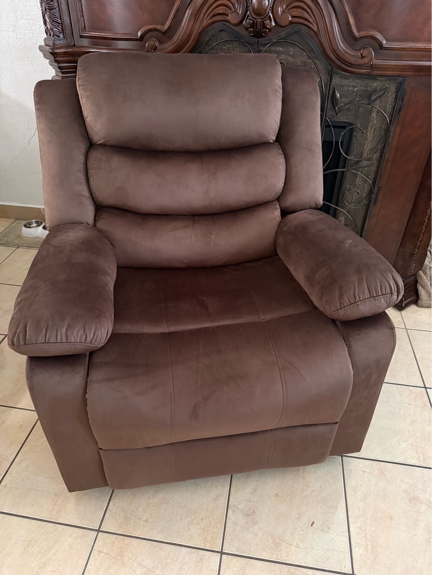 Brown recliner
