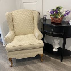 Cream Wingback Chair