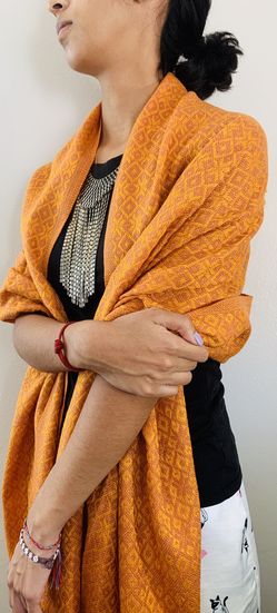 Burnt orange shawl