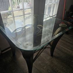 Glass end tables 