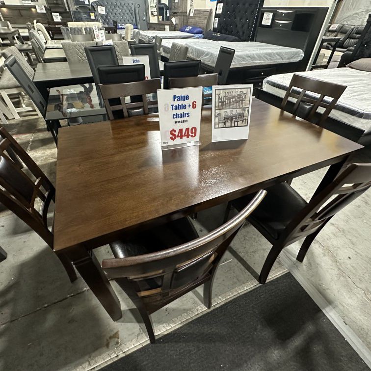 Dining Set Table And Six Chairs Brand New.$49 down same day delivery available 