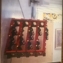 Five tier mahogany wine rack