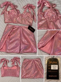 Pink Sparkly 2 Piece Halloween Outfit – New With Tags – Size S