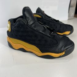 Nike Air Jordan 13 Retro Baby Toddler Shoes Size 9c Black & Yellow 414581-035